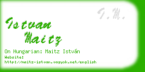 istvan maitz business card